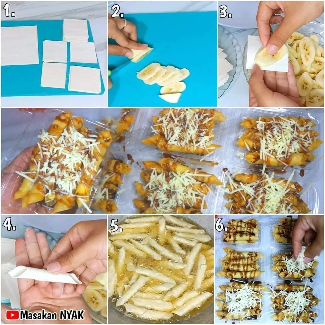 Cara Membuat Banana Roll Kekinian